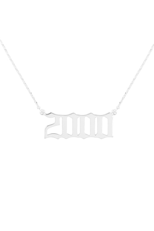 "2000" Birth Year Personalized Necklace