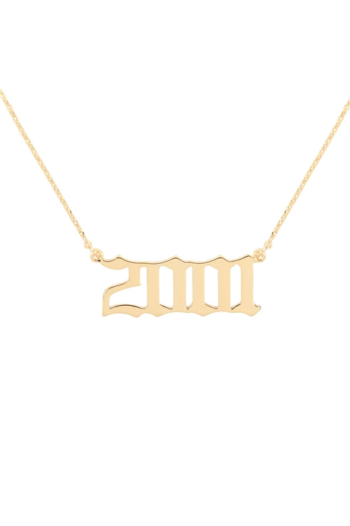 "2001" Birth Year Personalized Necklace