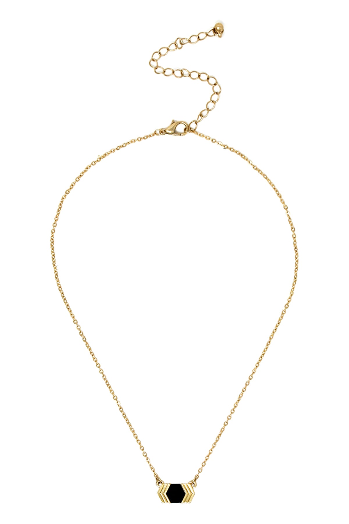 Chevron Stone Chain Necklace