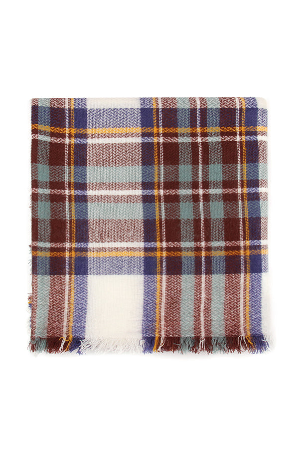 Fringed Plaid Scarf
