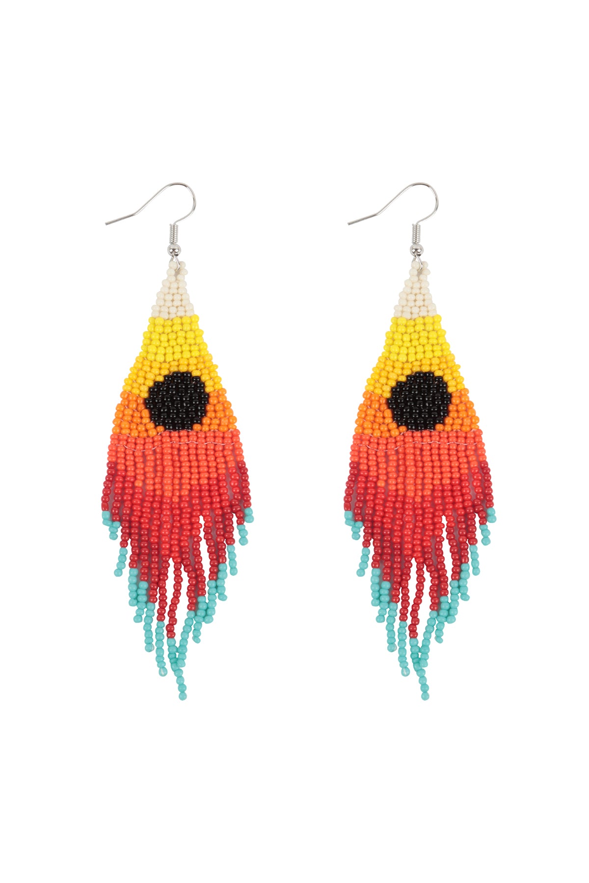 Summer Seed Beads Fringe Fish Hook Boho Earrings Multicolor
