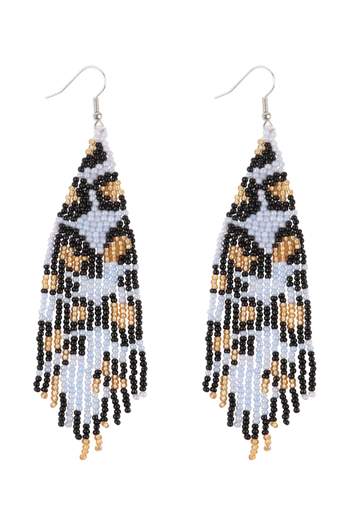 Leopard Pattern Seed Beads Boho Fish Hook Earrings