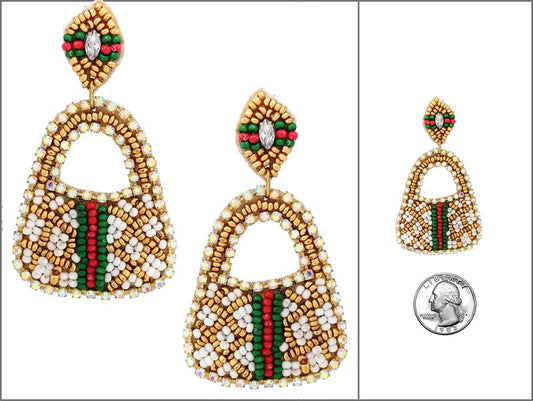 Bag Shape Seed Beads Earrings