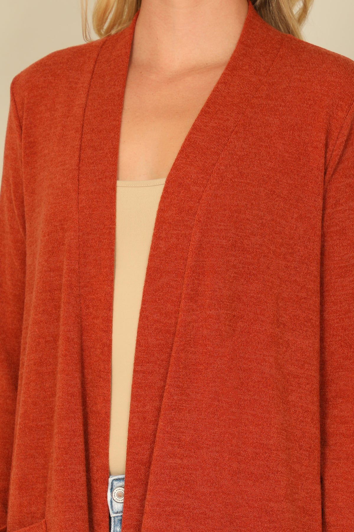 Hacci Solid Long Sleeve Cardigan