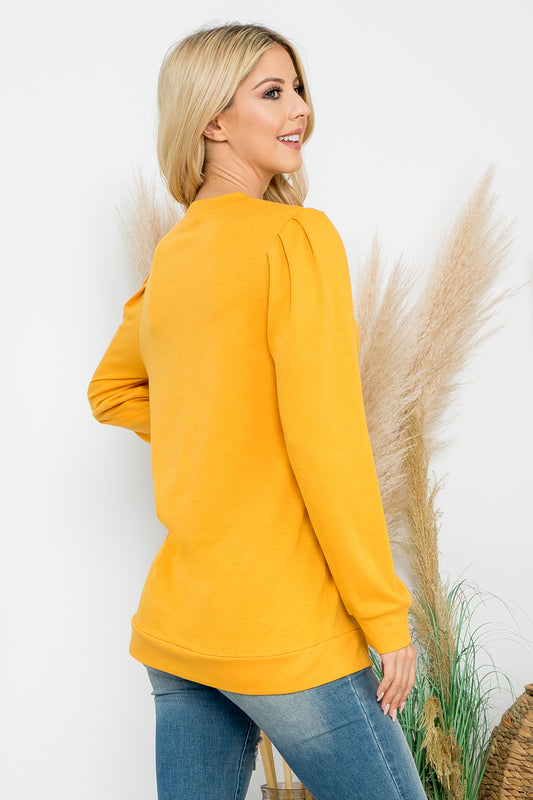 French Terry Long Sleeve Top