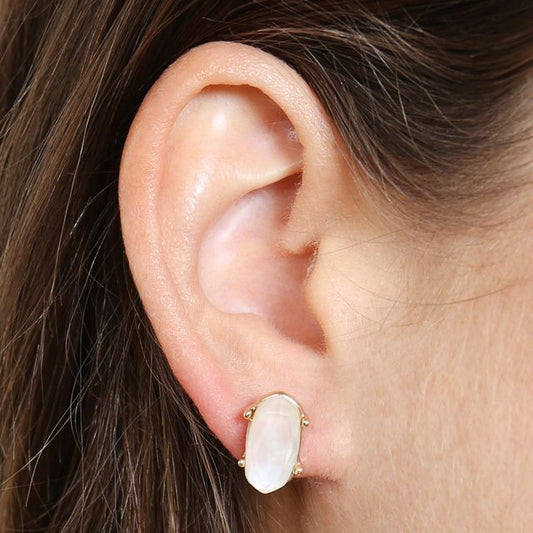Pearlized Epoxy Post Earring