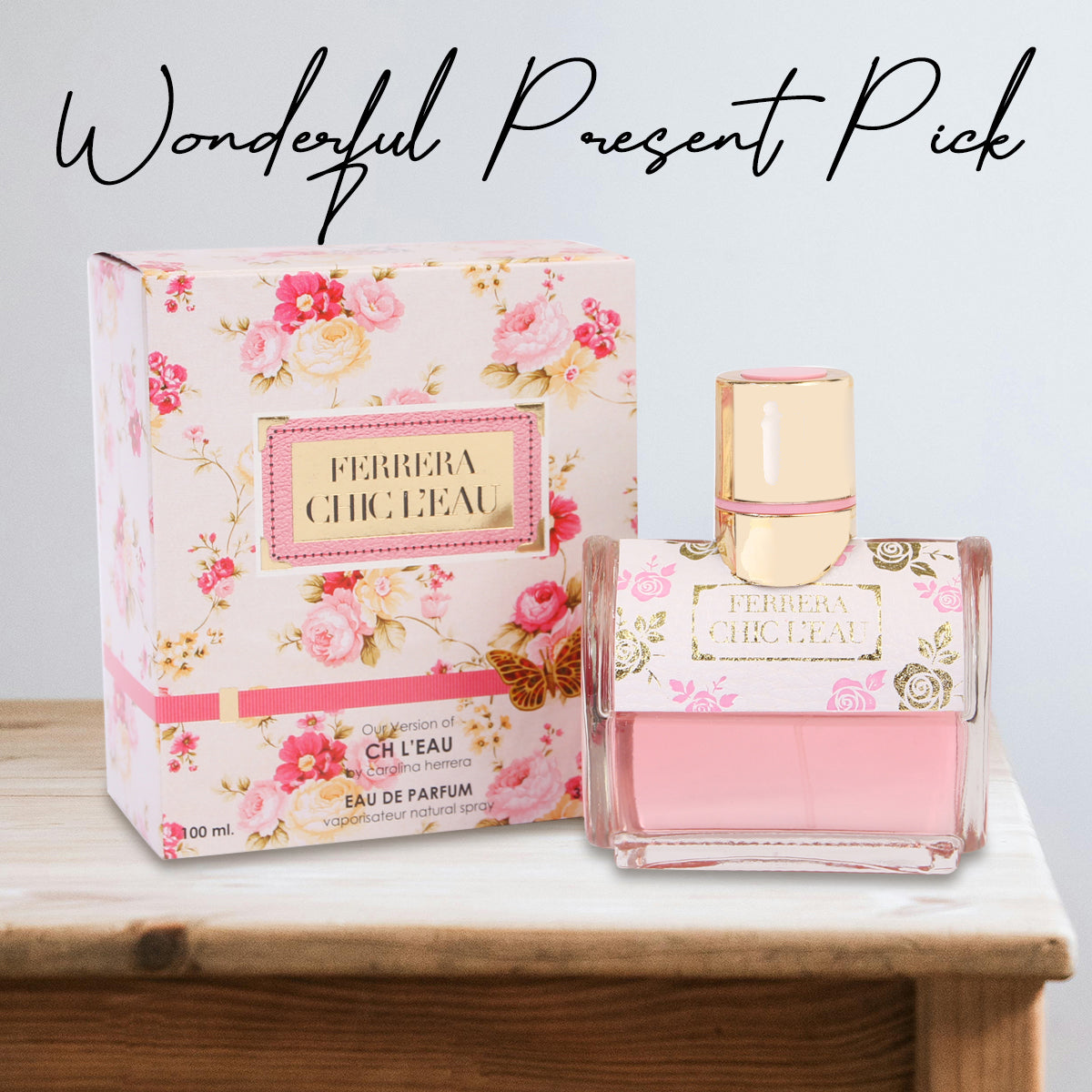 Ferrera Chic L'eau Spray Perfume Eau De Parfum For Women - 100ML/3.4 FL.OZ./3PCS