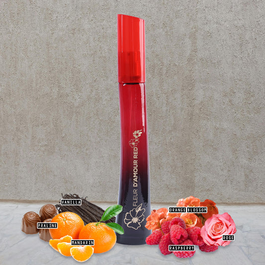 Fleur D'amour Red Spray Perfume Eau De Parfum For Women - 100ML/3.4 FL.OZ.