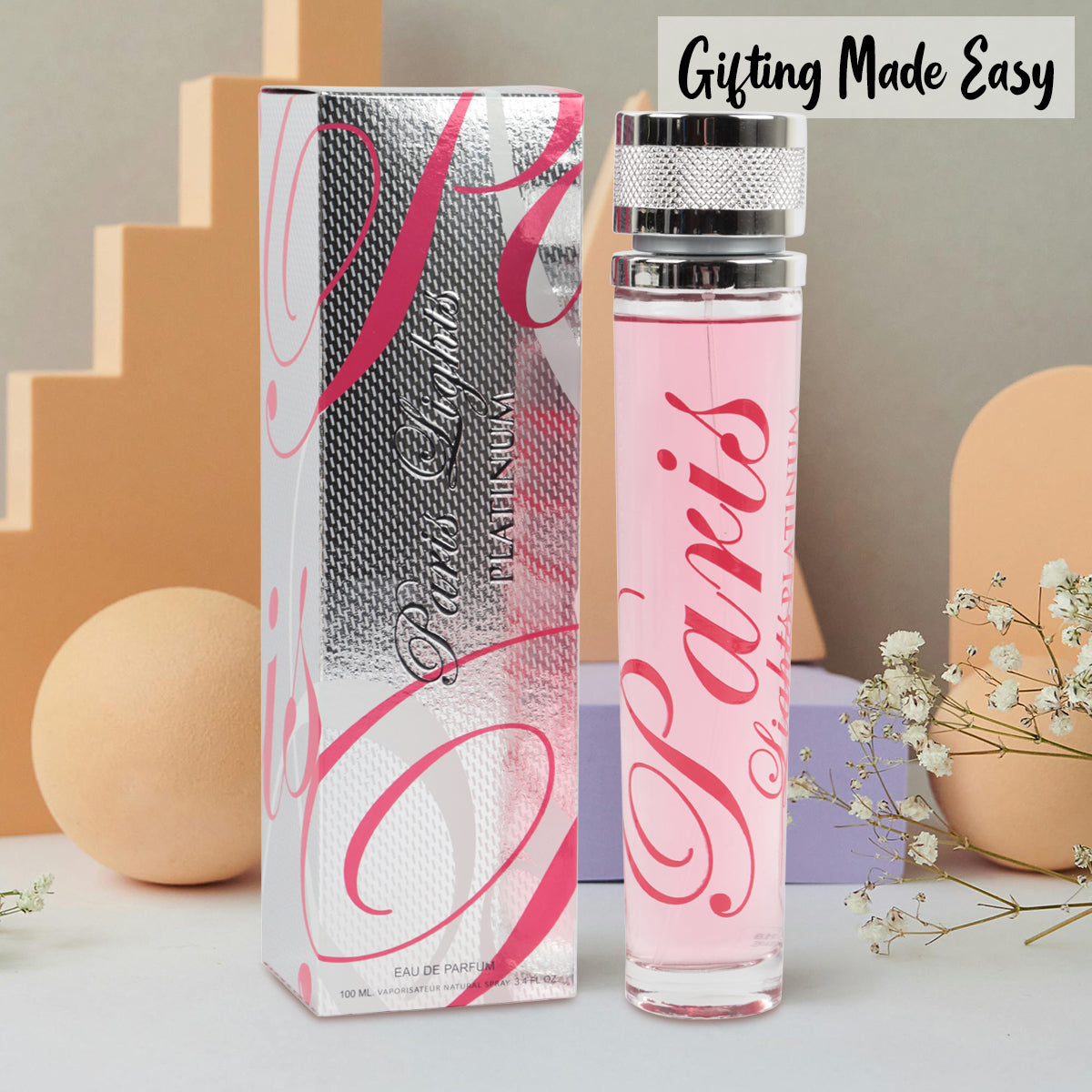Paris Lights Platinum Spray Perfume Eau De Parfum For Women - 100ML/3.4 FL.OZ.