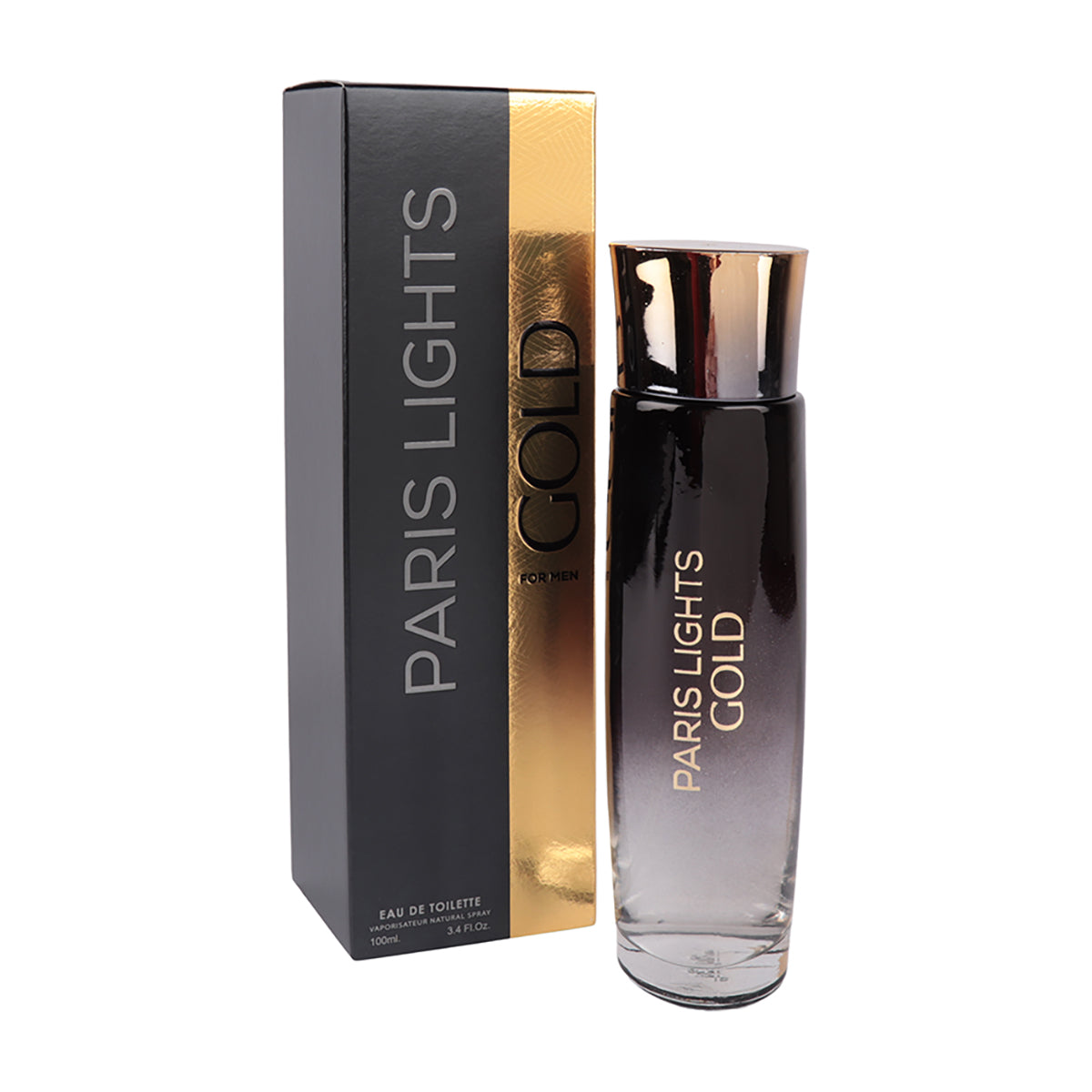 Paris Lights Gold Spray Cologne Eau De Toilette For Men - 100ML/3.4 FL.OZ./3PCS