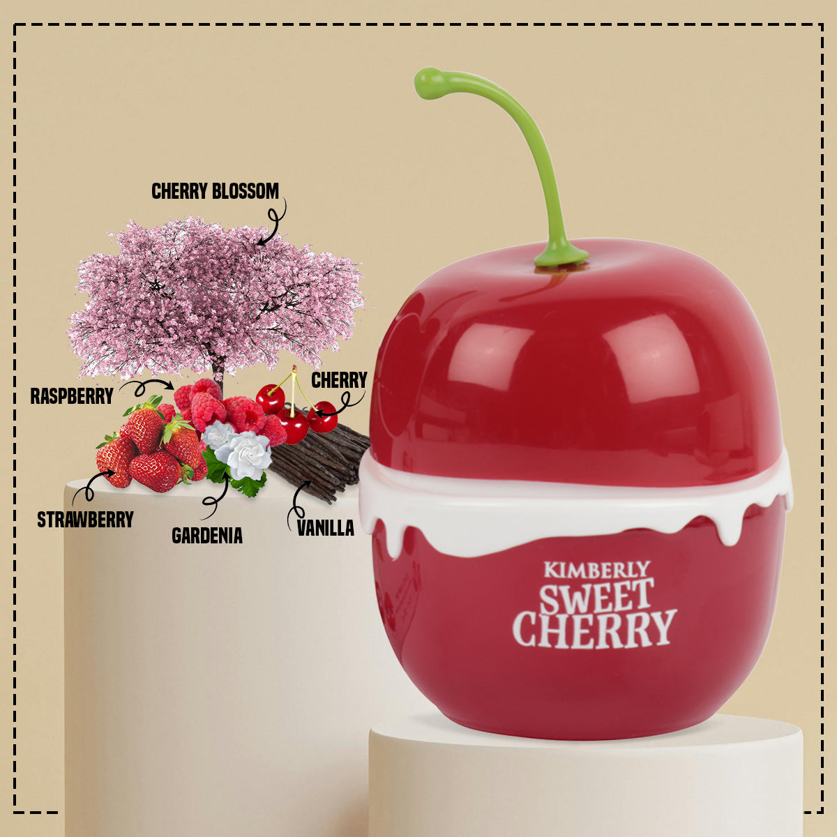 Kimberly Sweet Cherry Spray Perfume Eau De Parfum For Women - 90ML/3.0 FL.OZ.