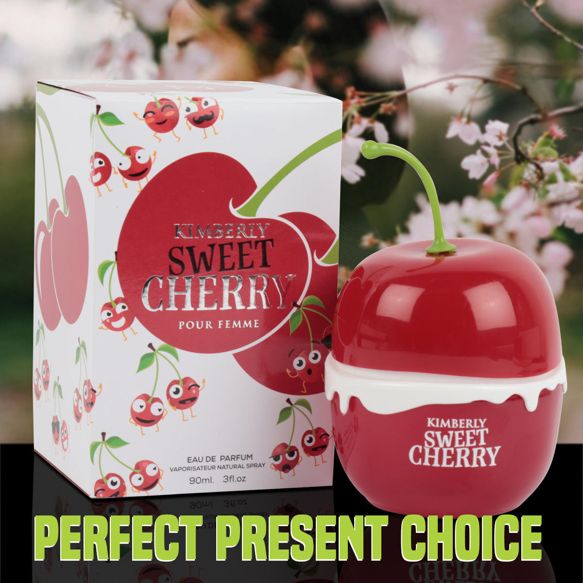Kimberly Sweet Cherry Spray Perfume Eau De Parfum For Women - 90ML/3.0 FL.OZ.