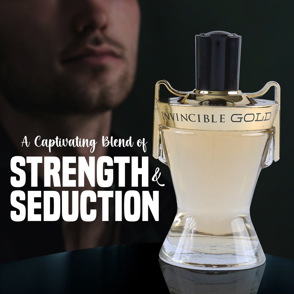 Invincible Gold Spray Cologne Eau De Toilette For Men - 100ML/3.4 FL.OZ.