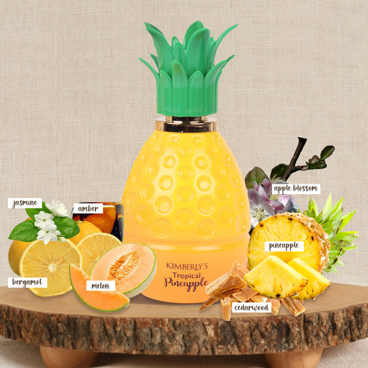 Kimberly Tropical Pineapple Spray Perfume Eau De Parfum For Women - 100ML/3.4 FL.OZ.