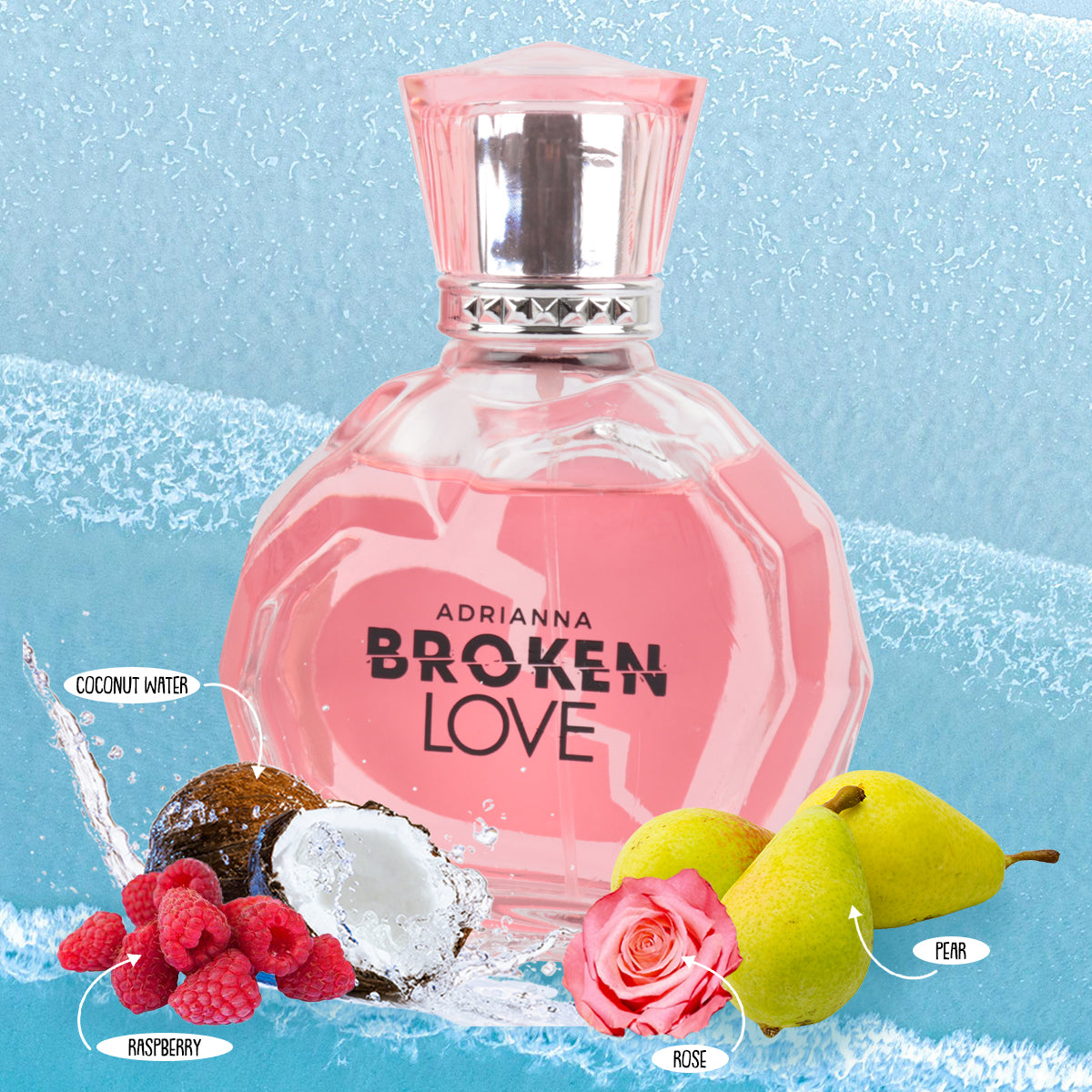 Adrianna Broken Love Spray Perfume Eau De Parfum For Women - 100ML/3.4 FL.OZ./3PCS