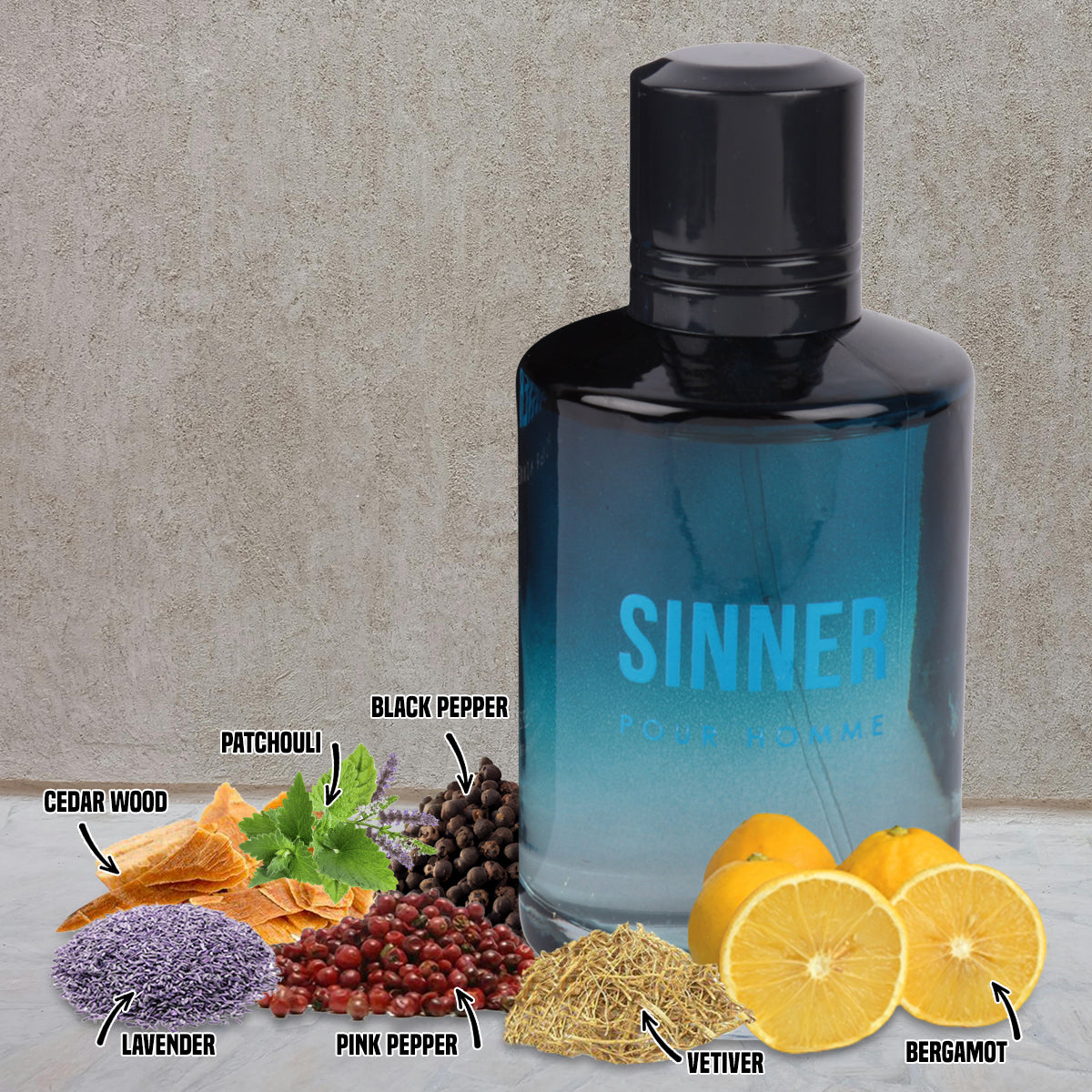 Sinner Spray Cologne Eau De Toilette For Men - 100ML/3.4 FL.OZ./3PCS
