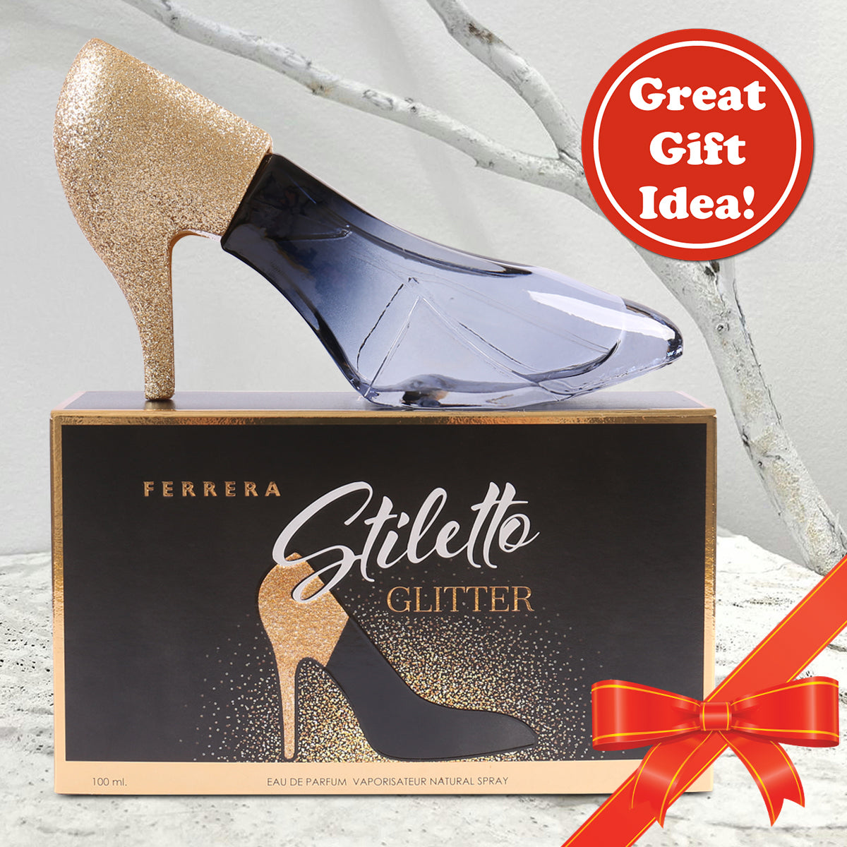 Ferrera Stiletto Glitter Spray Perfume Eau De Parfum For Women - 100ML/3.4 FL.OZ.