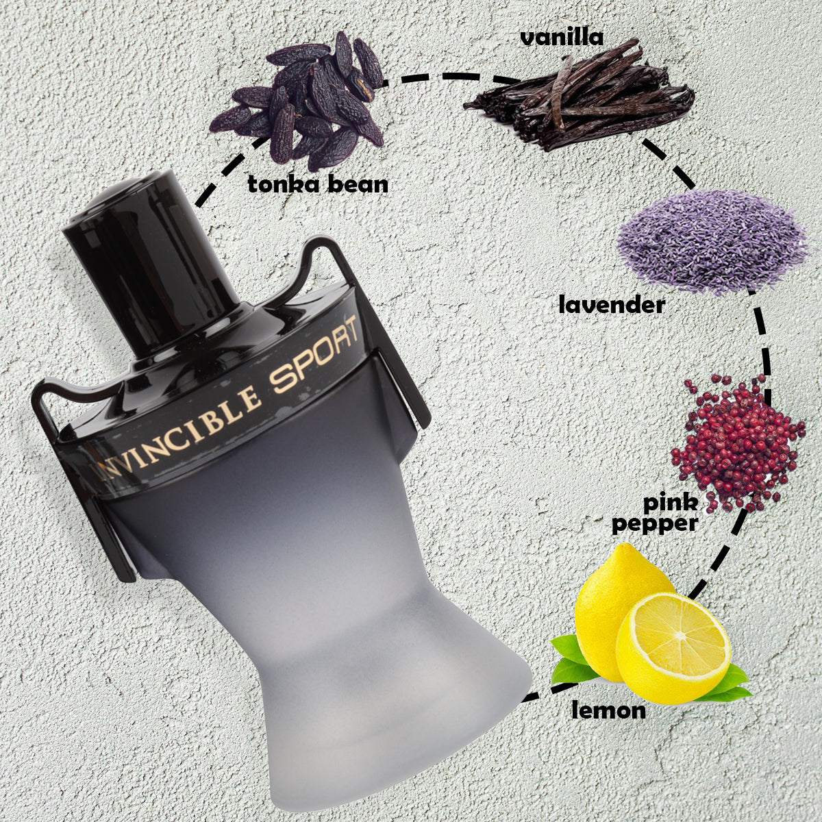 Invincible Sport Spray Cologne Eau De Toilette For Men - 100ML/3.4 FL.OZ./3PCS