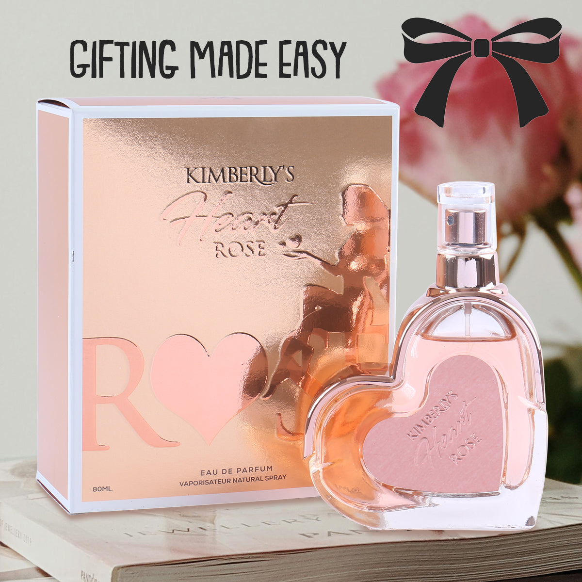 Kimberly Heart Rose Spray Perfume Eau De Parfum For Women - 80ML/2.7 FL.OZ.