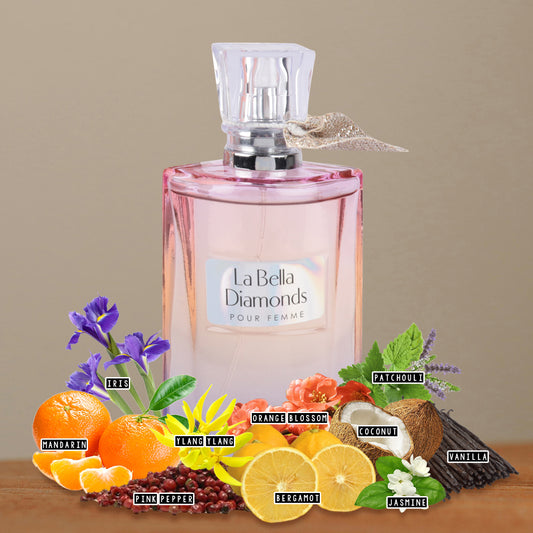 La Bella Diamonds Spray Perfume Eau De Parfum For Women - 100ML/3.4 FL.OZ.
