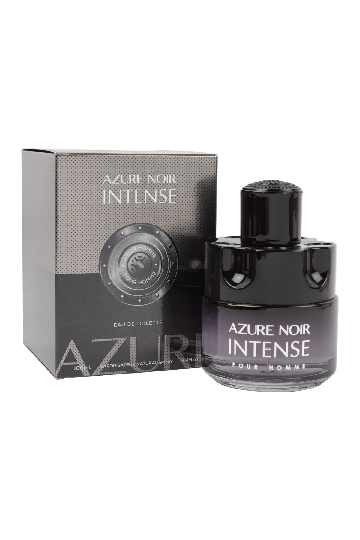 Azure Noir Intense Spray Cologne Eau De Toilette For Men - 100ML/3.4 FL.OZ.