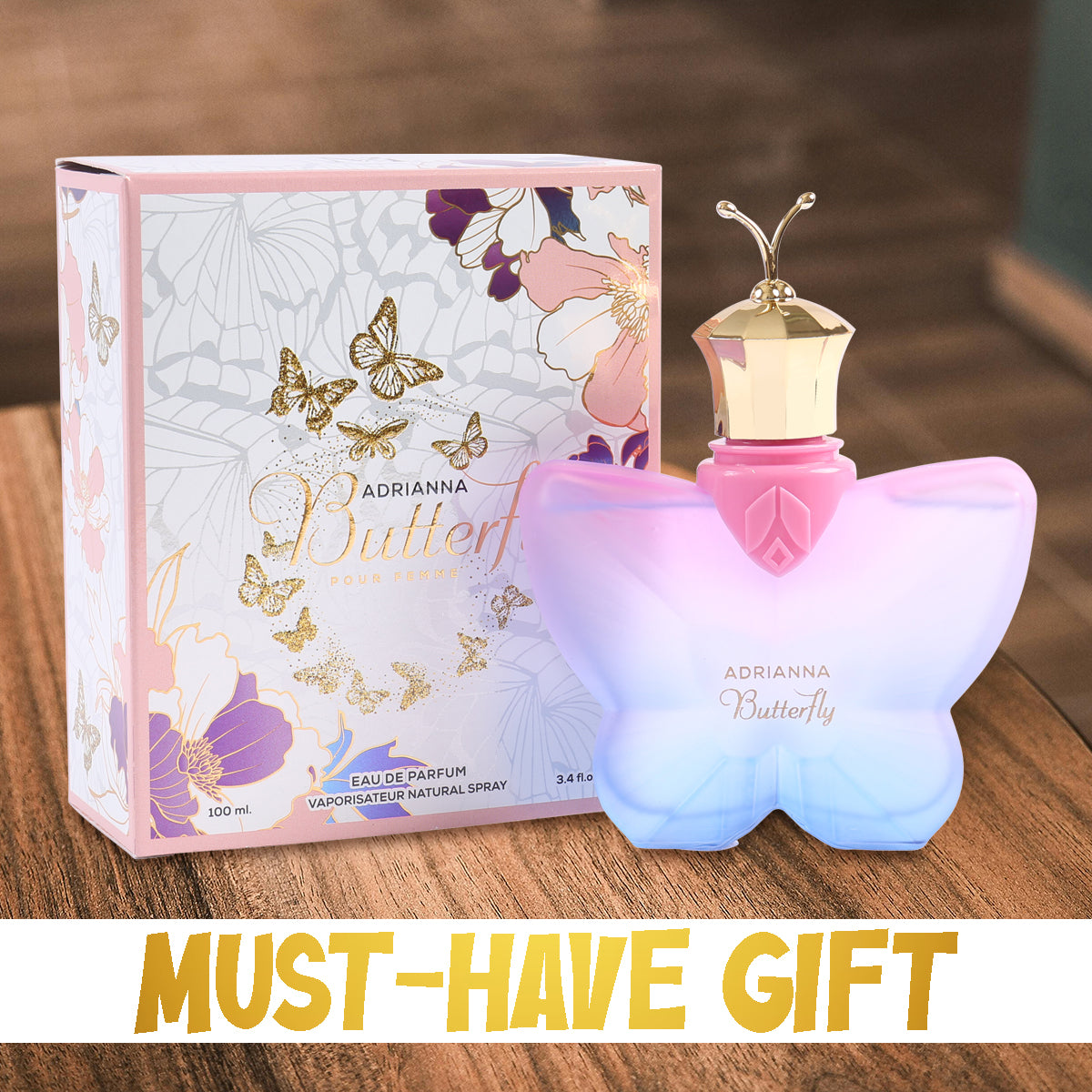 Adrianna Butterfly Spray Perfume Eau De Parfum For Women - 100ML/3.4 FL.OZ.