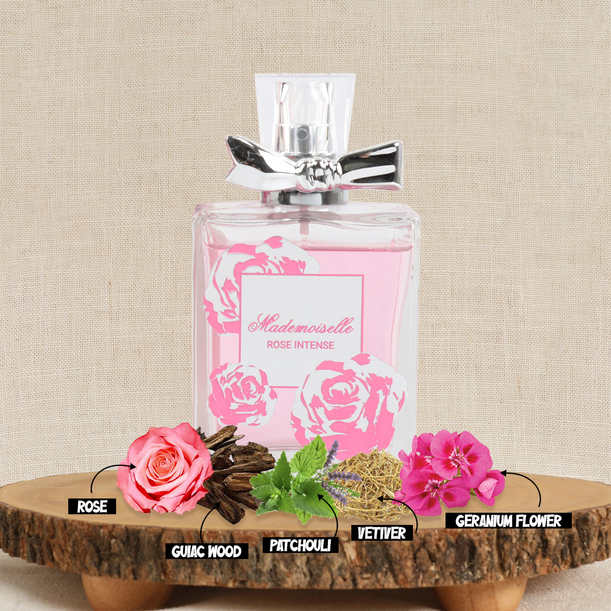 Mademoiselle Rose Intense Spray Perfume Eau De Parfum For Women - 100ML/3.4 FL.OZ.
