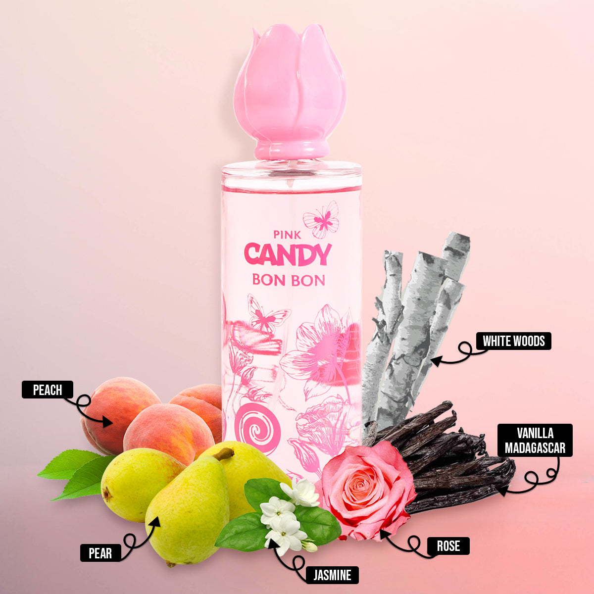 Pink Candy Bonbon Spray Perfume Eau De Parfum For Women - 100ML/3.4 FL.OZ.