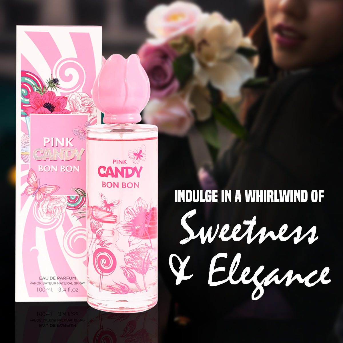 Pink Candy Bonbon Spray Perfume Eau De Parfum For Women - 100ML/3.4 FL.OZ.