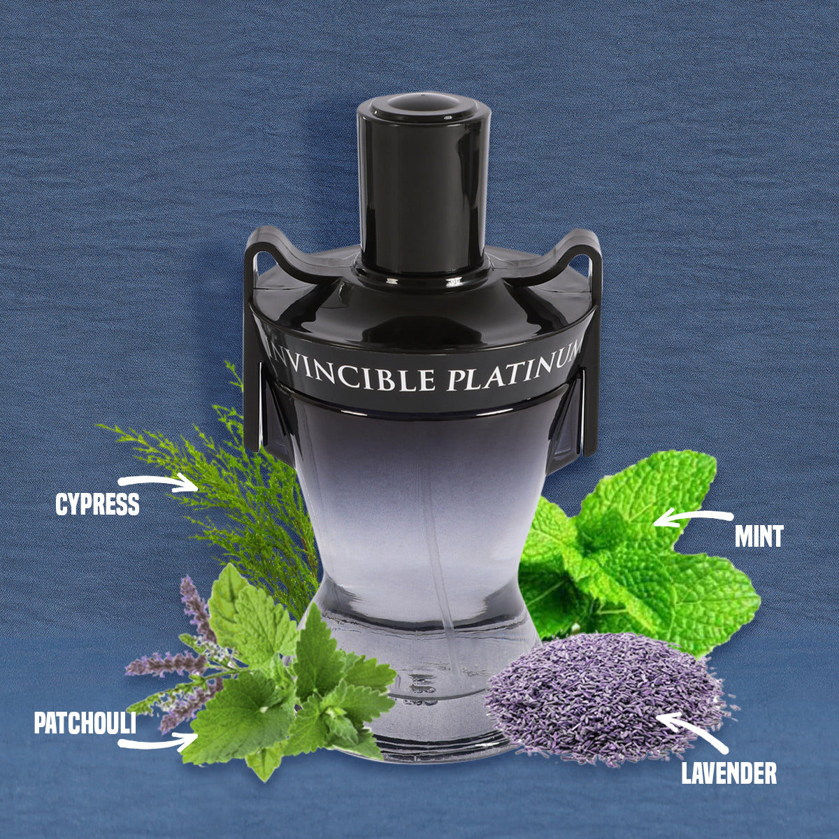 Invincible Platinum Spray Cologne Eau De Toilette For Men - 100ML/3.4 FL.OZ.