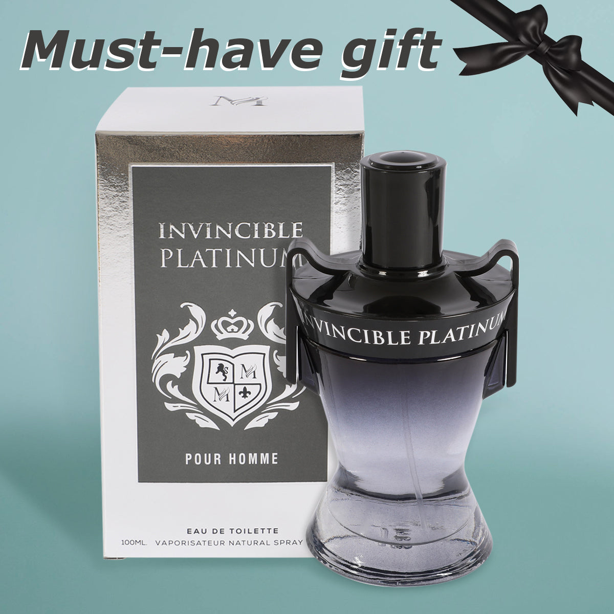Invincible Platinum Spray Cologne Eau De Toilette For Men - 100ML/3.4 FL.OZ.