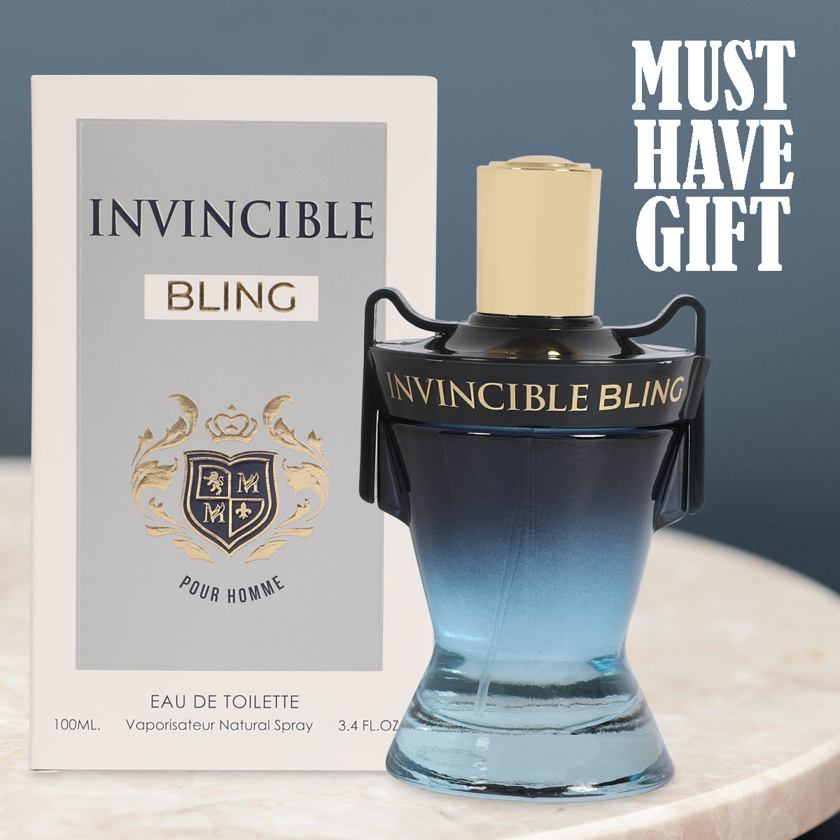 Invincible Bling Spray Cologne Eau De Toilette For Men - 100ML/3.4 FL.OZ./3PCS