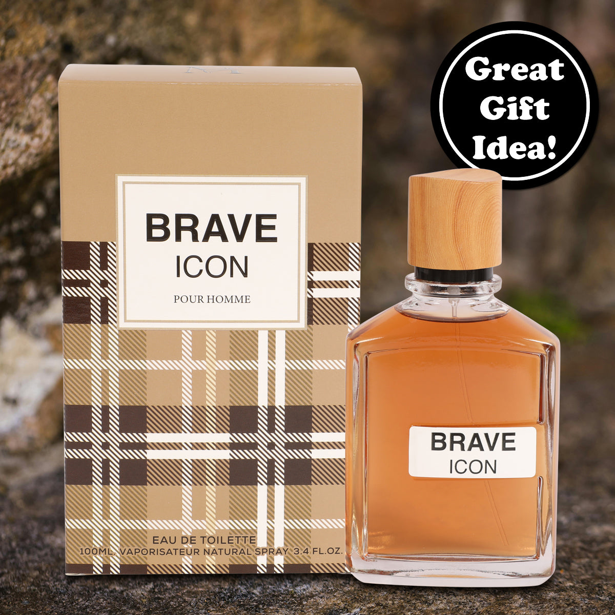 Brave Icon Spray Cologne Eau De Toilette For Men - 100ML/3.4 FL.OZ.