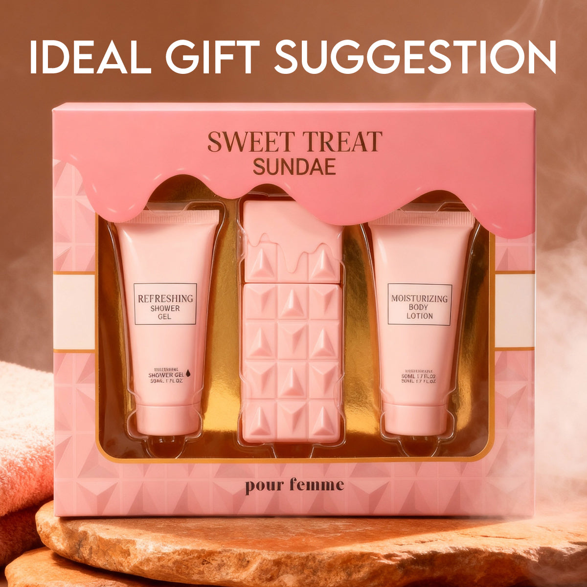 Sweet Treat Sundae Shower Gel, Spray Perfume Eau De Parfum  50ML/1.7FL.OZ/3 GIFT SET