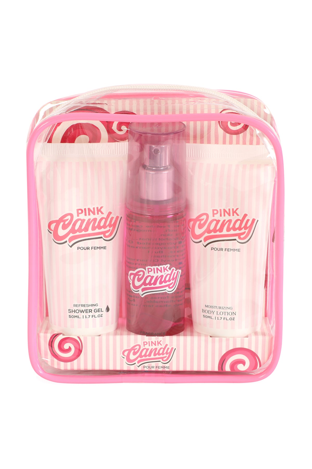 Pink Candy Refreshing Shower Gel, Fragrance Body Mist, Moisturizing Body Lotion For Women - 50ML/1.7FL.OZ