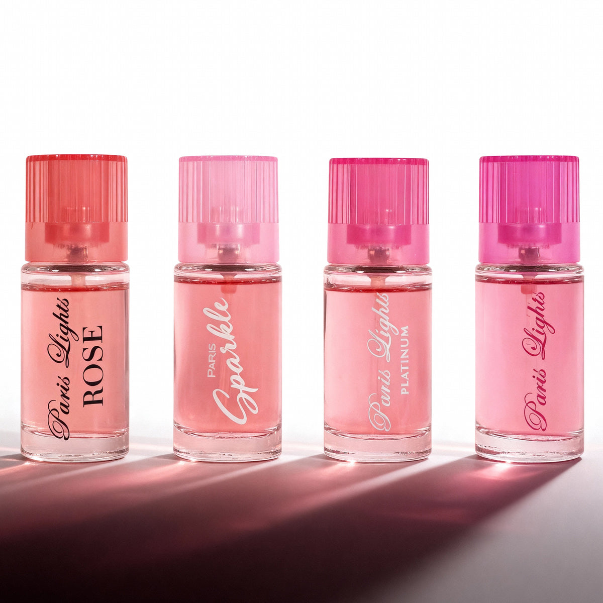 Paris Light Discovery Rose, Sparkle, Platinum, Light Spray Perfume Eau De Parfum For Women - 15ML/0.5FL.OZ./3 GIFT SET