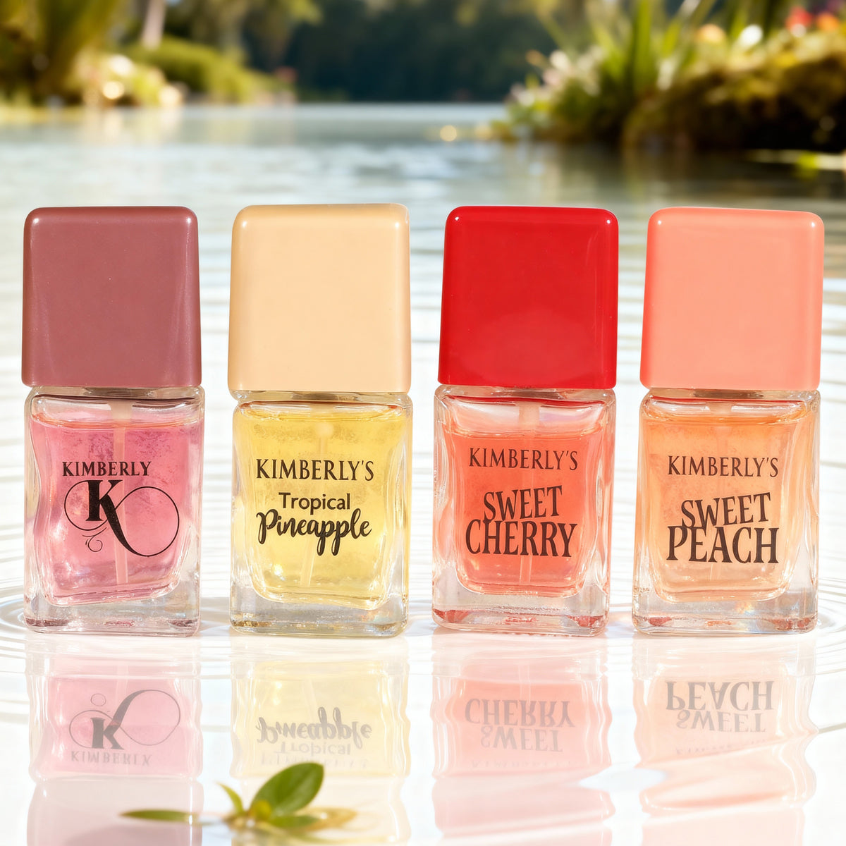 Kimberly Discovery Tropical Pineapple, Sweet Cherry, Sweet Peach, K Spray Perfume Eau De Parfum For Women - 15ML/0.5FL.OZ./3 GIFT SET