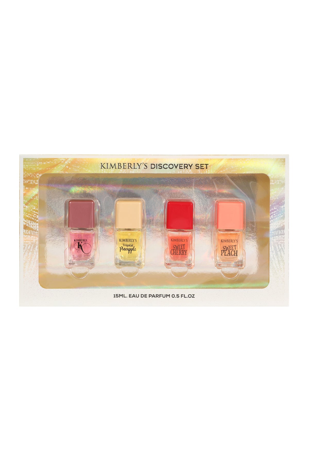 Kimberly Discovery Tropical Pineapple, Sweet Cherry, Sweet Peach, K Spray Perfume Eau De Parfum For Women - 15ML/0.5FL.OZ./3 GIFT SET