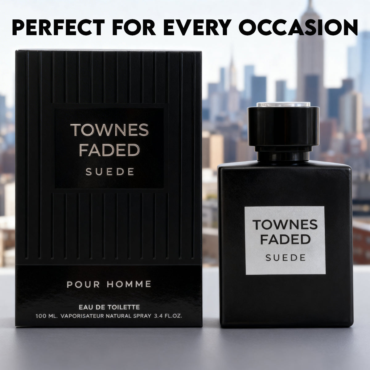 Townes Faded Suede Spray Perfume Eau De Toilette For Men - 100ML/3.4 FL.OZ