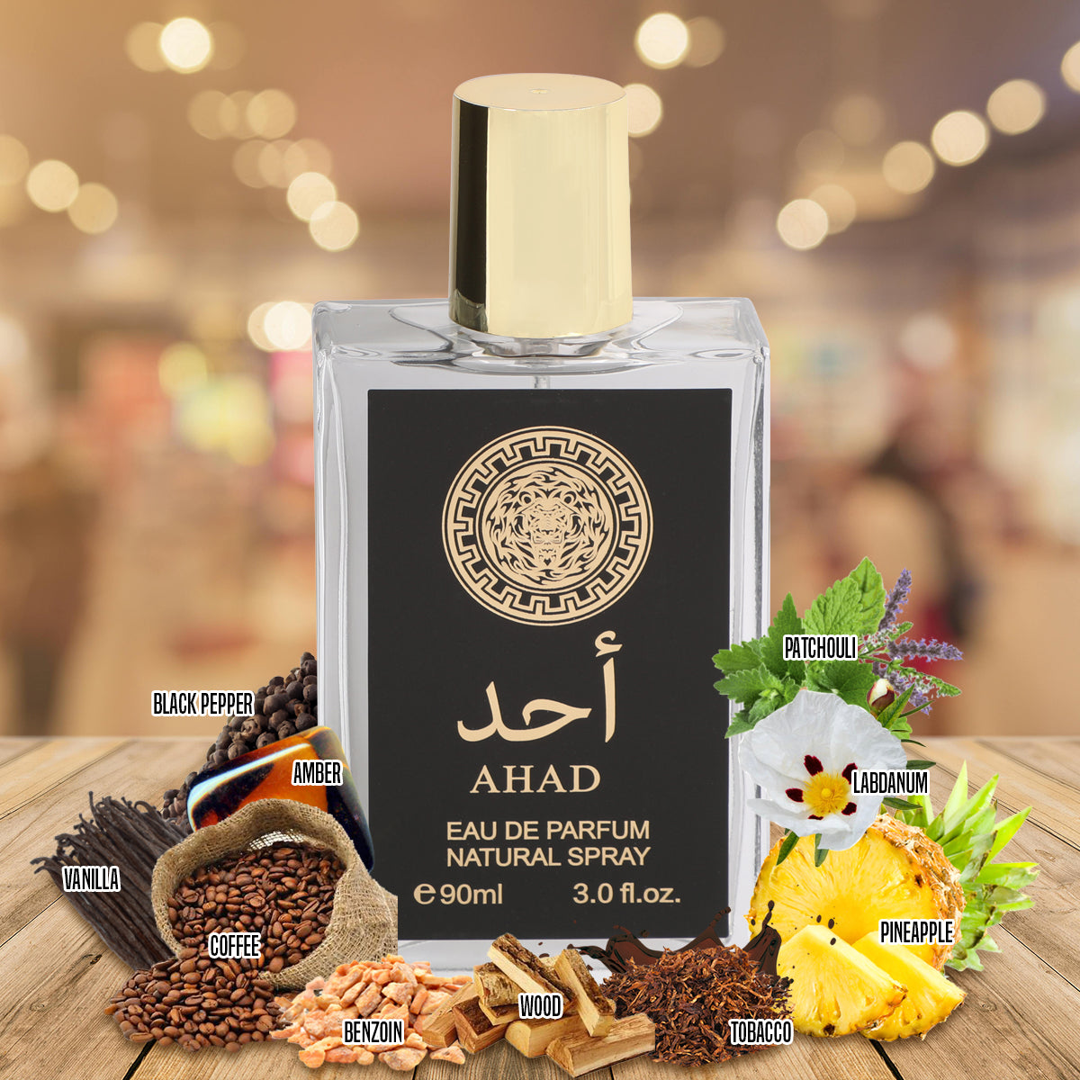 Ahad Spray Perfume Eau De Parfum For Men - 90ML/3.0FL.OZ