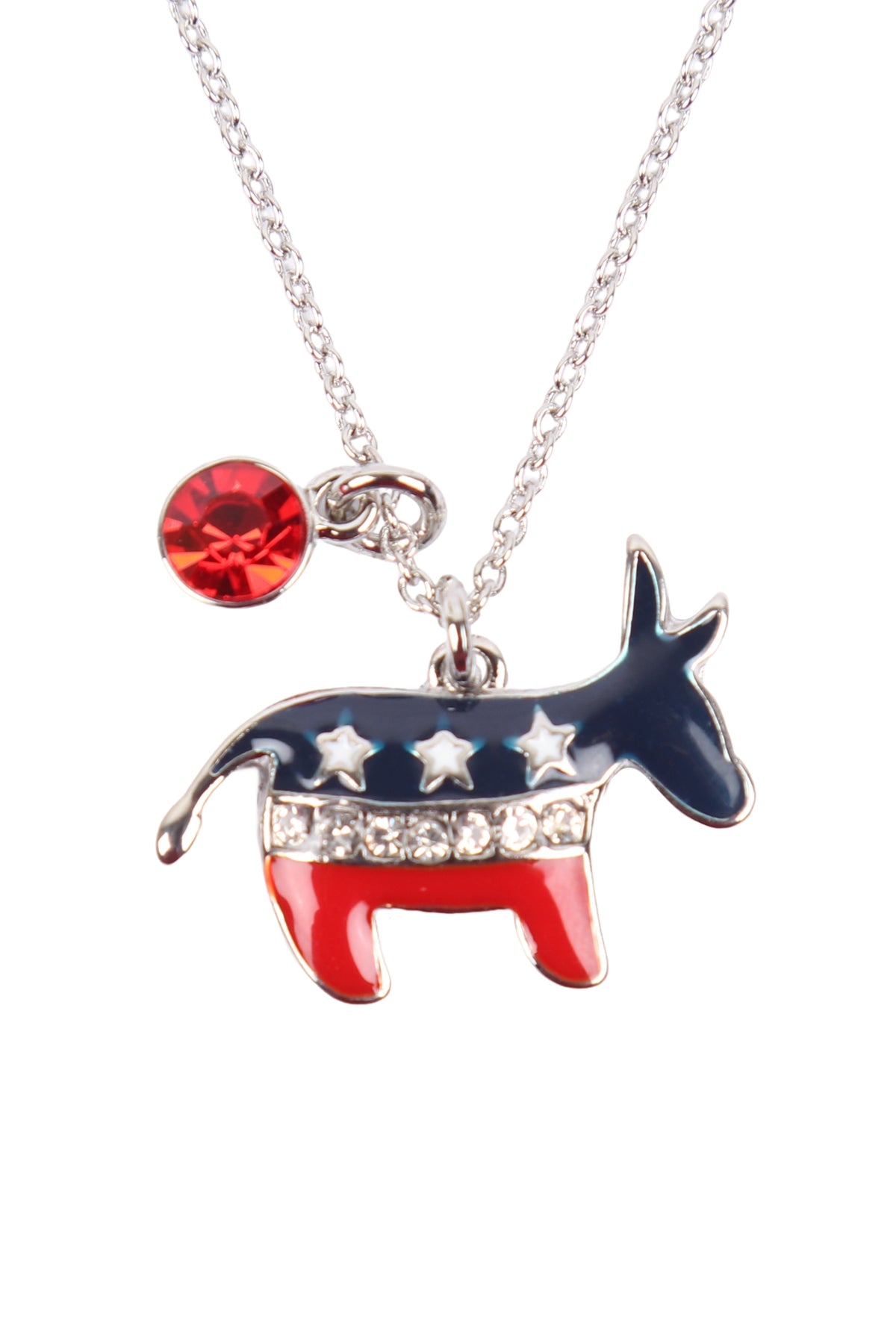 USA Flag Democrats Donkey Necklace