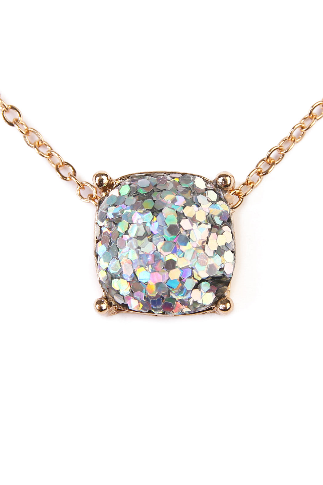 Cushion Cut Glitterred Necklace