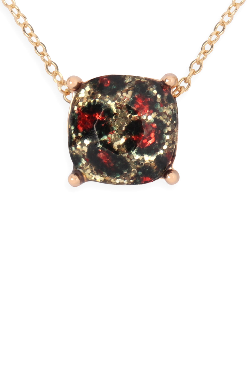 Cushion Cut Glitterred Necklace