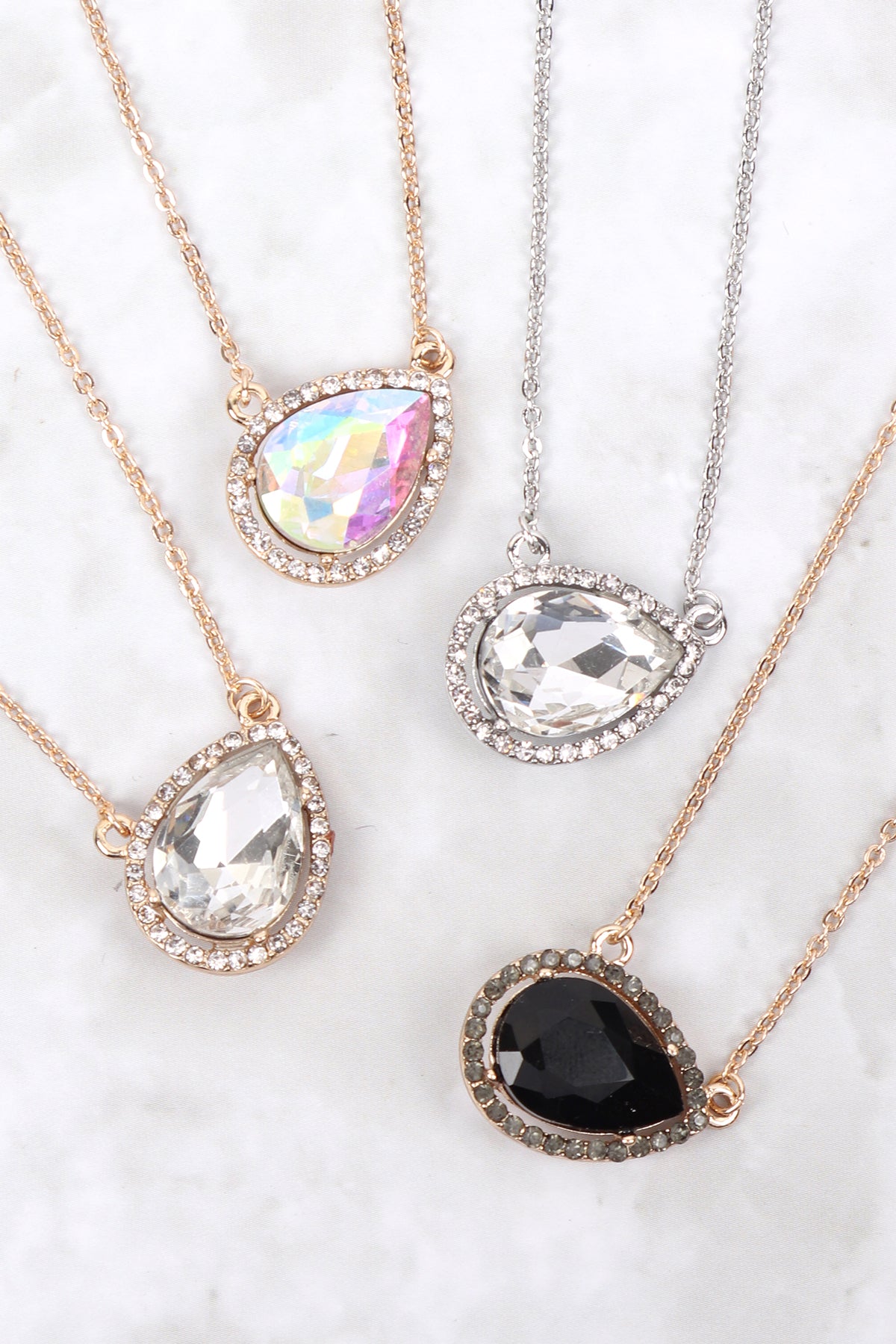 Teardrop Shape Pendant Necklace