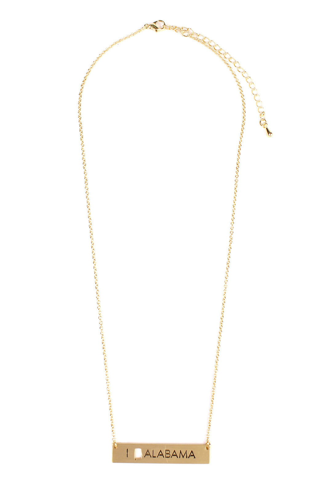 Cutout Alabama Bar Necklace