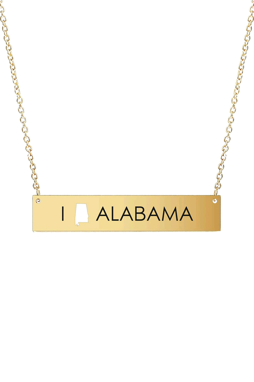 Cutout Alabama Bar Necklace