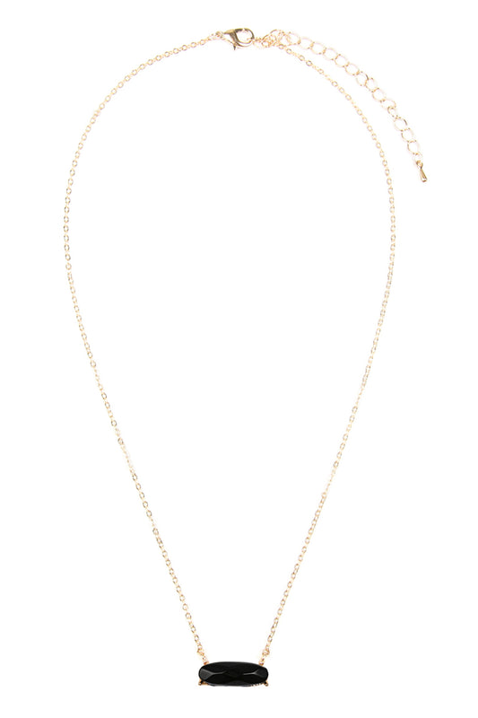 Natural Stone Oval Necklace