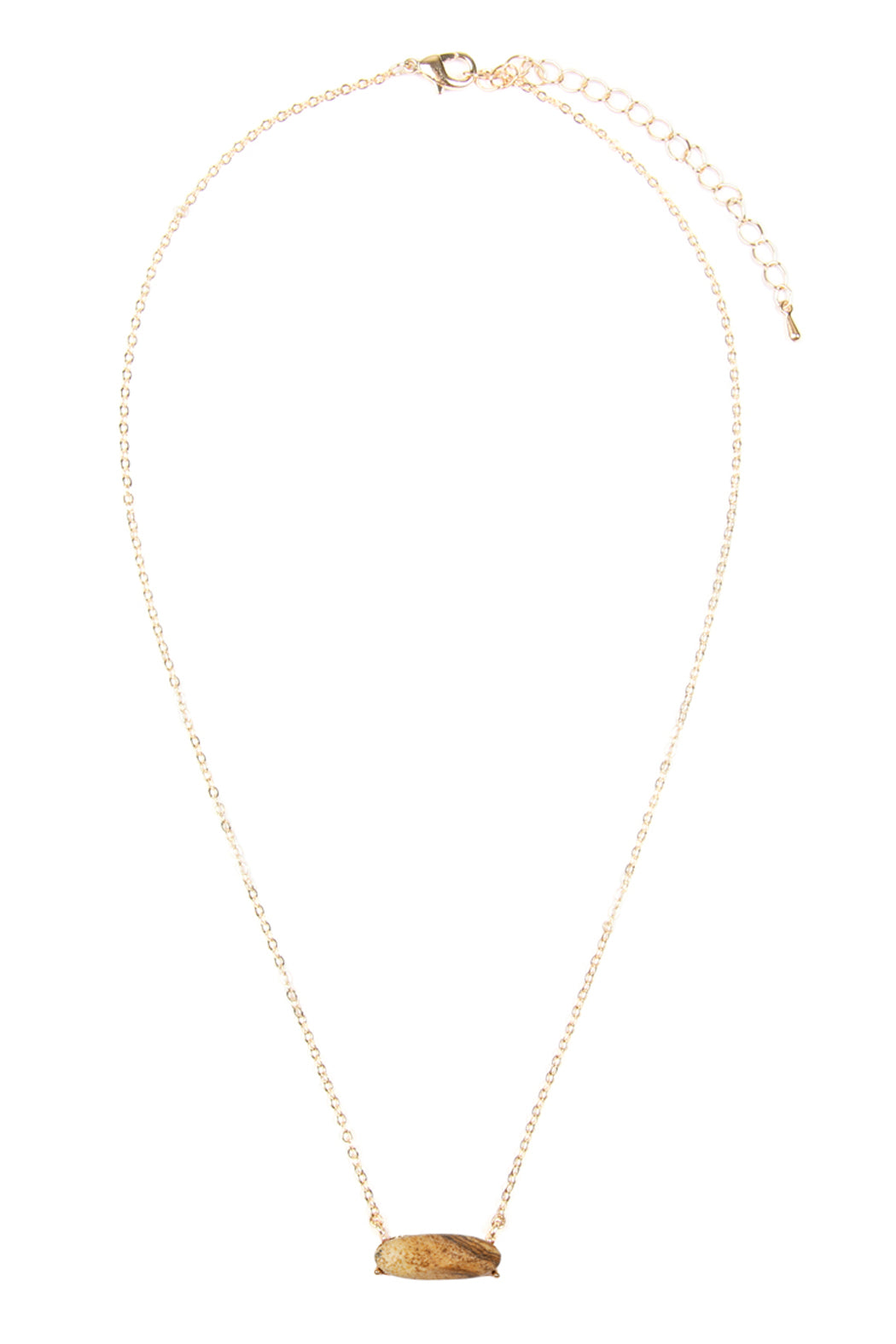 Natural Stone Oval Necklace