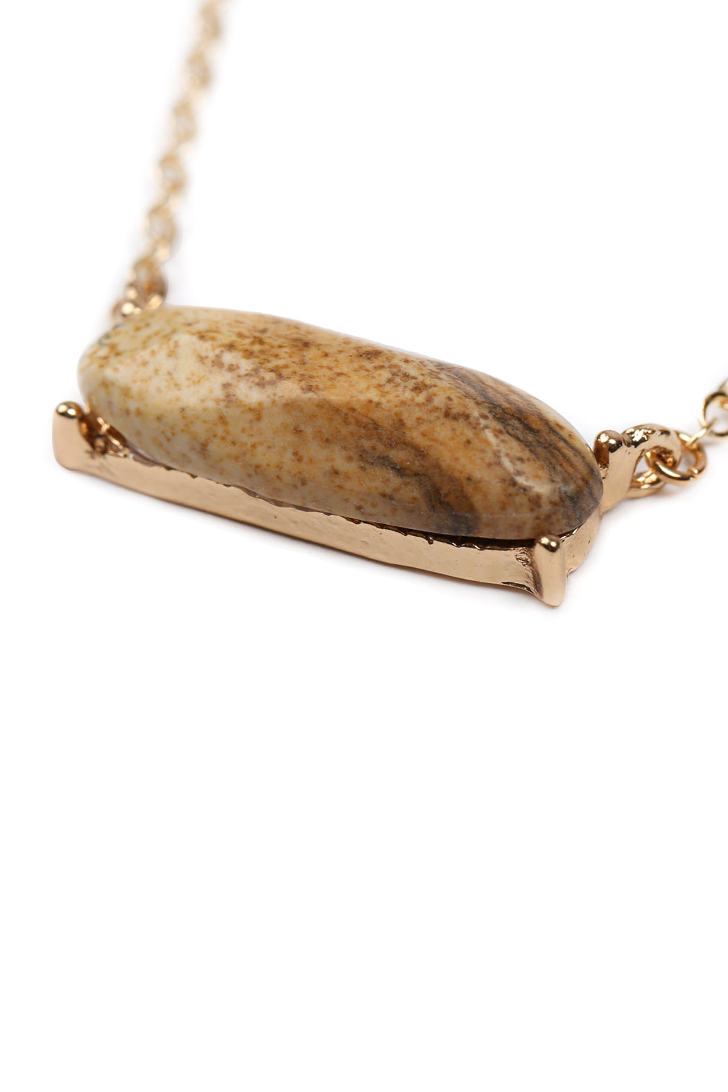 Natural Stone Oval Necklace