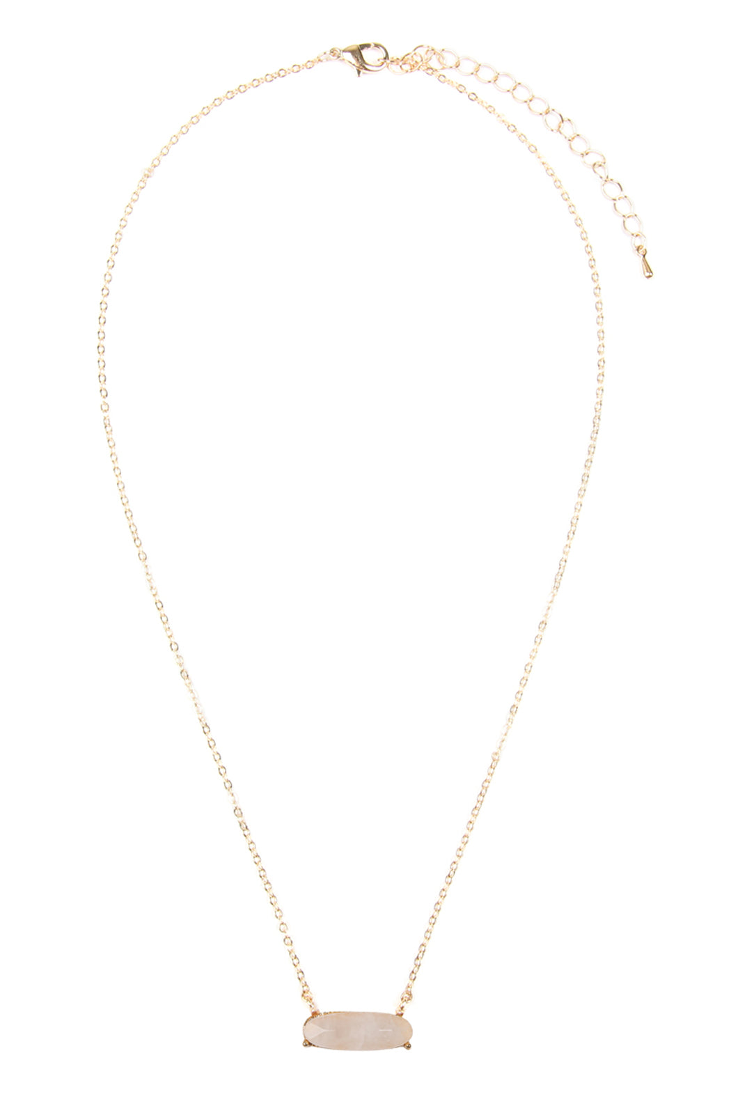 Natural Stone Oval Necklace